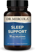 Dr. Mercola Sleep Support with Melatonin 10 mg Melatonin Per Serving 30 Servings (30 Capsules) Dietary Supplement Supports Healthy Sleep and Mental Focus Non-GMO