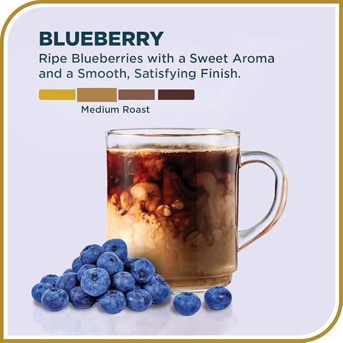 Don Francisco's Blueberry Ground Coffee Medium Roast – 100% Arabica Flavored Coffee 3-Pack of 12 oz Bags