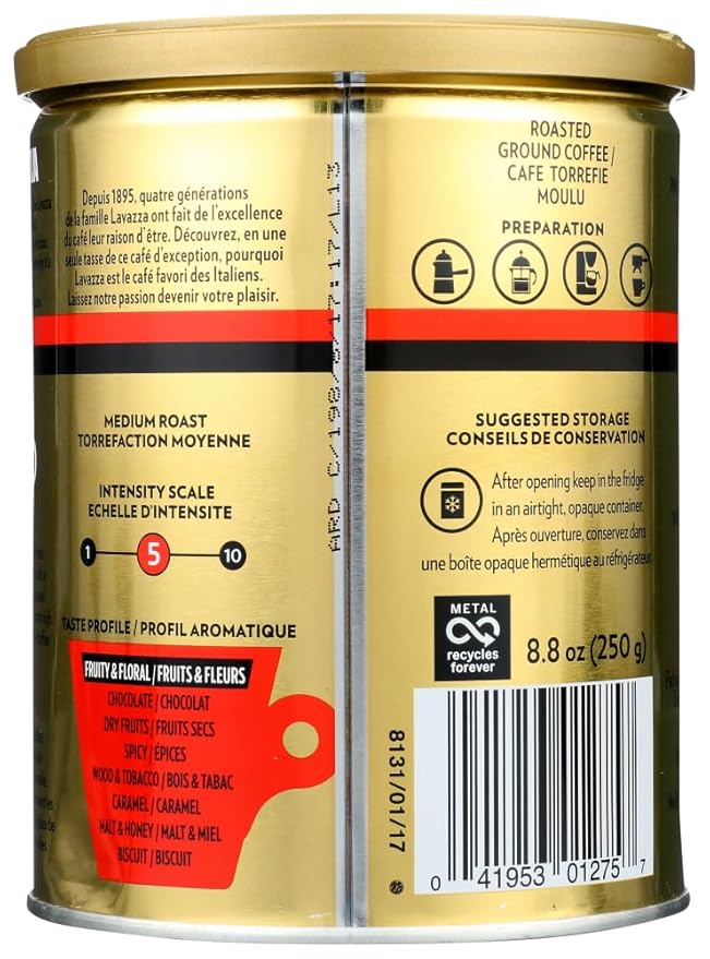Espresso 100 percent Arabica Qualita Oro (Lavazza) CASE 12x250g