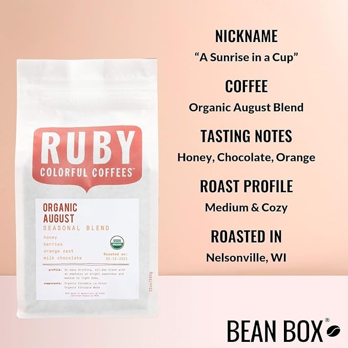 Bean Box Sampler - Roasted by Ruby Roasters 2-Pack Freshly Ground Coffee Gourmet Coffee