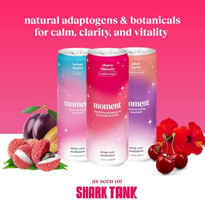 Drink Your Meditation Mocktails Non Alcoholic Drinks (Shark Tank) | SPARKLING Adaptogen Drink | L-Theanine &amp Ashwagandha for Calm &amp Clarity | 0 Added Sugar 0 Caffeine (Variety) Mocktails 11.