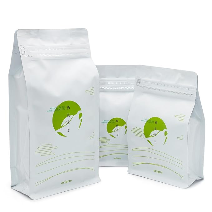 Oriarm Qingdao Laoshan Green Tea Loose Leaf - Chinese Cloud and Mist Green Tea Leaves 450g (16 ounce) Ziplock Resealable Bag