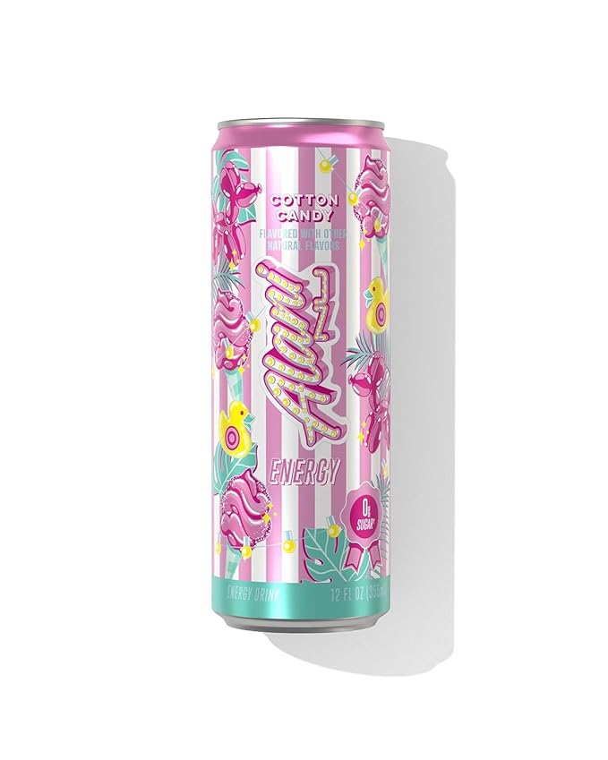 Alani Cotton Candy Cherry Bomb &amp Cherry Slush energy drink variety 6 cans pack- Sugar Free Low Calorie Energy Drinks - Pre Workout Performance Zero Sugar 12 Fl Oz Cans
