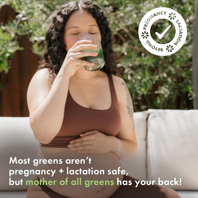 Boobie Mother of All Greens | Your New Family Ritual Daily Super Greens Powder with 35+ Essential Nutrients for Moms &amp Families | Vegan Gluten Free &amp Sugar Free | Mango Flavor 60 svgs