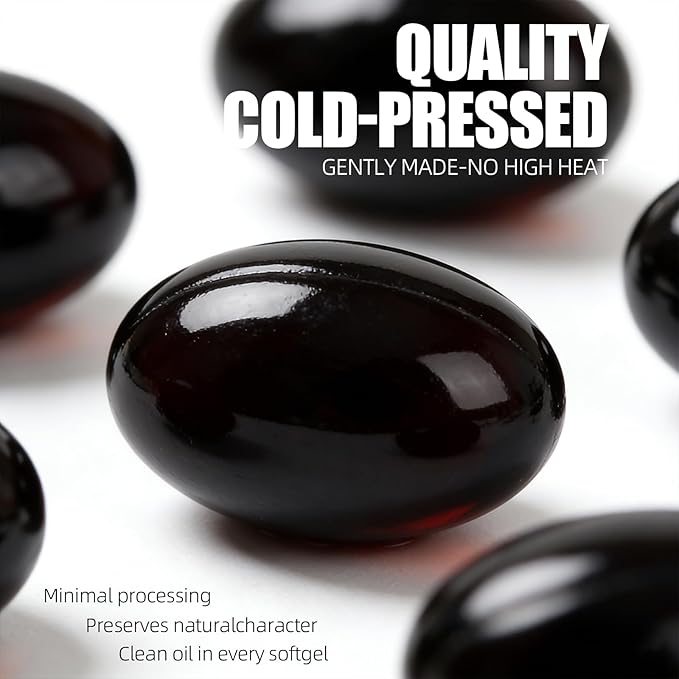 Purely Nutrient Ethiopian Black Seed Oil Ethiopian Black Seed Oil Softgels |4.64% Thymoquinone | Non-GMO Gluten-Free60 Capsules-1PCS