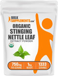 BulkSupplements.com Organic Stinging Nettle Extract Powder - Nettle Leaf Extract Herbal Supplement - Vegan &amp Gluten Free 750mg per Serving 1kg (2.2 lbs) (Pack of 1)