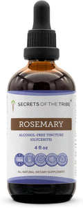 Secrets of the Tribe Rosemary Alcohol-Free Liquid Extract Rosemary (Rosmarinus Officinalis) Dried Leaf Tincture Supplement (4 FL OZ)