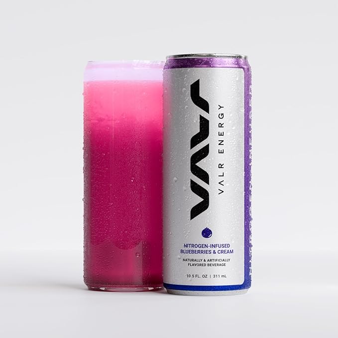 VALR Energy | Nitrogen-Infused Energy Drink | 175mg Natural Caffeine from Green Tea | Pre-Workout Performance with Amino Acids &amp Antioxidants | Gluten-Free &amp Vegan | (10.5 FL. OZ. ) (10.5 FL.