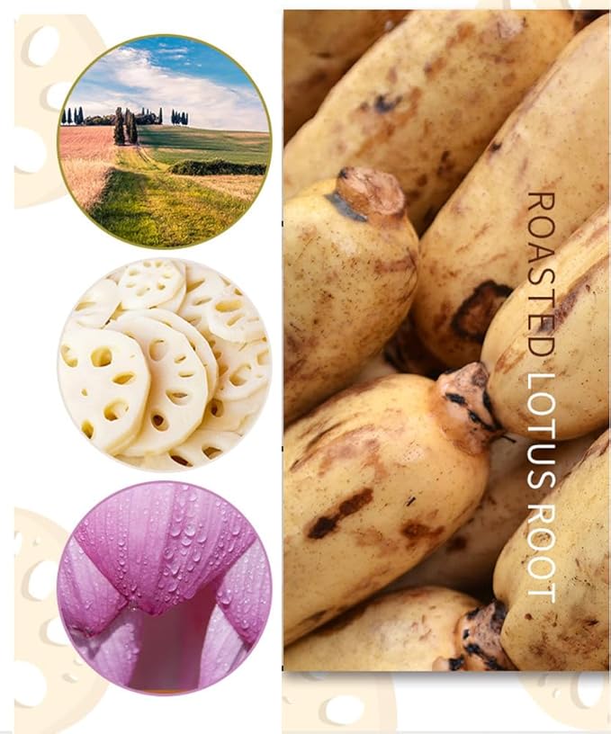 Organic Natural Pure Korean Roasted Lotus Root Dried Bulk Herbs -10.58 Ounce (300g)