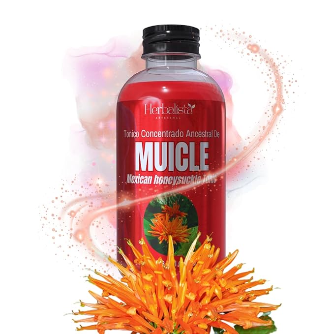 Premium Viral Muicle Tonic (Mexican Honeysuckle) 16.9 fl oz (500ml) - Concentraded Bitter Tonic 1 Tbsp = 3 Cups of Sangre de Cristo Tea- Tonico Herbal - Herbal Fitness Natural Traditional