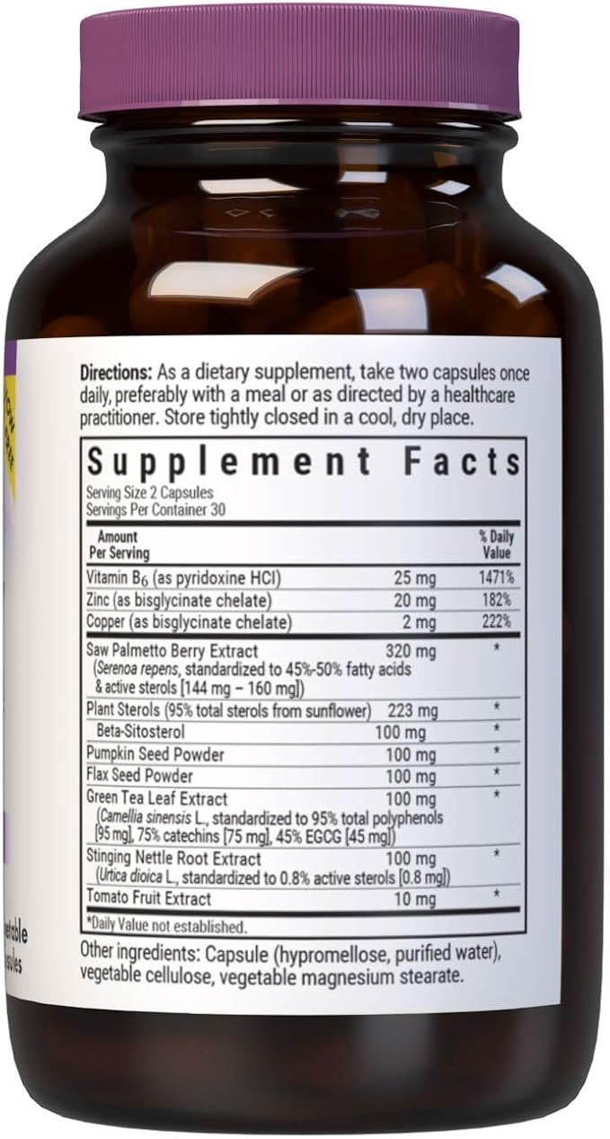 BlueBonnet Nutrition MPX 1000 Prostate Support - Prostate Health Supplements for Men - Saw Palmetto Pumpkin Seed Stinging Nettle Beta Sitosterol &amp Plant Sterols - Non-GMO Vegan - 60 Capsules