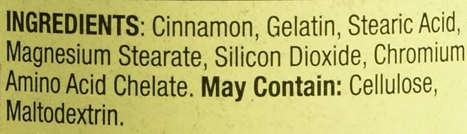 Spring Valley - Cinnamon 500mg Plus Chromium Twin Pack 2 Bottles of 180 Capsules