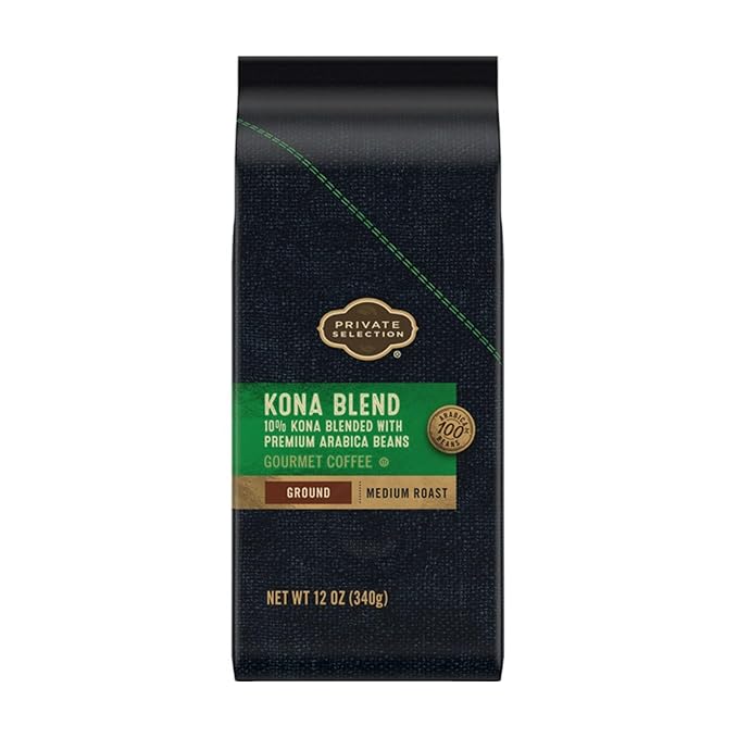 PS Kona Blend Medium Roast Ground Coffee 12 oz
