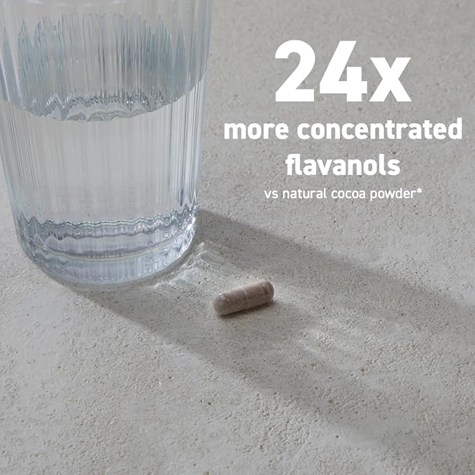 CocoaVia Memory &amp Focus Brain Supplement 90 Day Cocoa Flavanol Blend Lutein Added Caffeine for Boost. Improve Cognitive Function Attention Vegan &amp Plant Based 90 Capsules