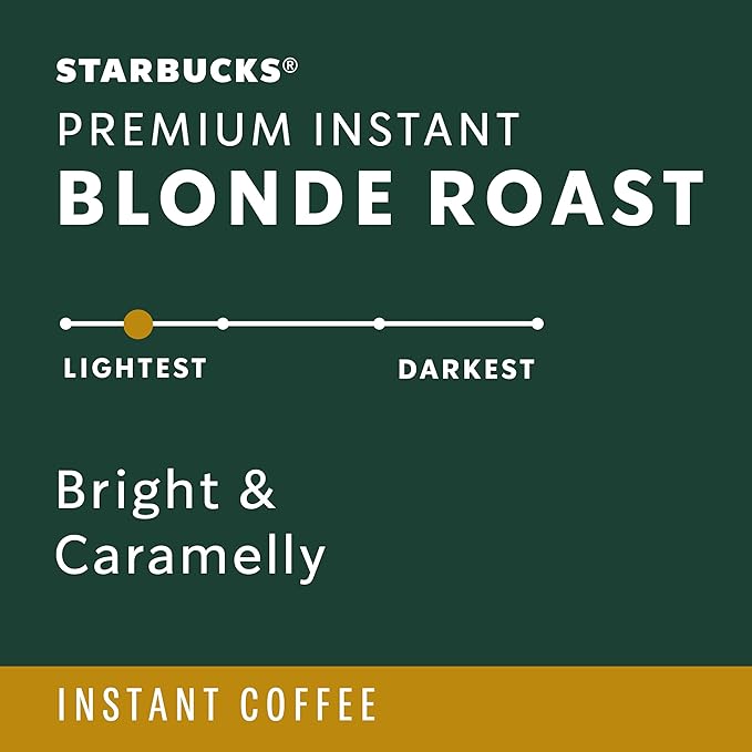Starbucks Premium Instant Coffee Starbucks Blonde Roast Coffee Arabica Beans Three 3.17 oz Tins