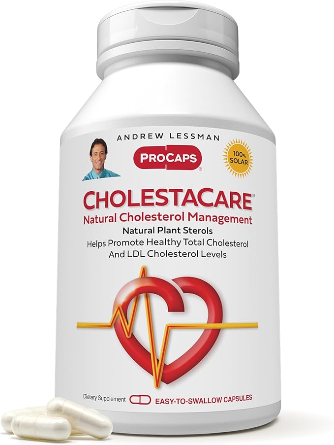 ANDREW LESSMAN CholestaCare 360 Capsules - Unique Natural Phytosterol Blend. No Additives. Easy to Swallow Capsules