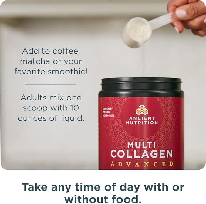 Ancient Nutrition Advanced Multi Collagen Protein Powder Cleanse &amp Detox Unflavored 36 Servings