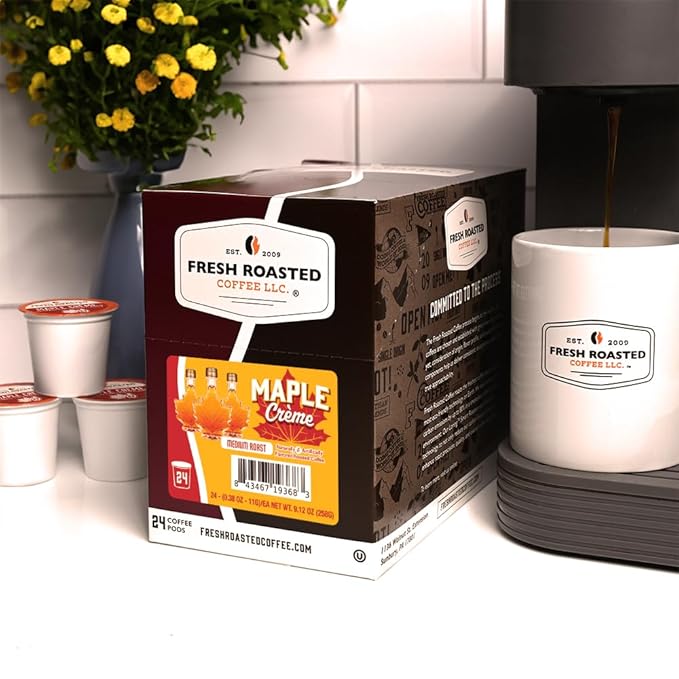 Fresh Roasted Coffee Maple Crème Flavored Coffee Pods 72 Count