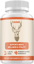 Men's Vitality Supplement Arctic Herb &amp Reindeer Organ Blend – Daily Support Capsules for Energy Stamina &amp Overall Wellness – 60 Ct