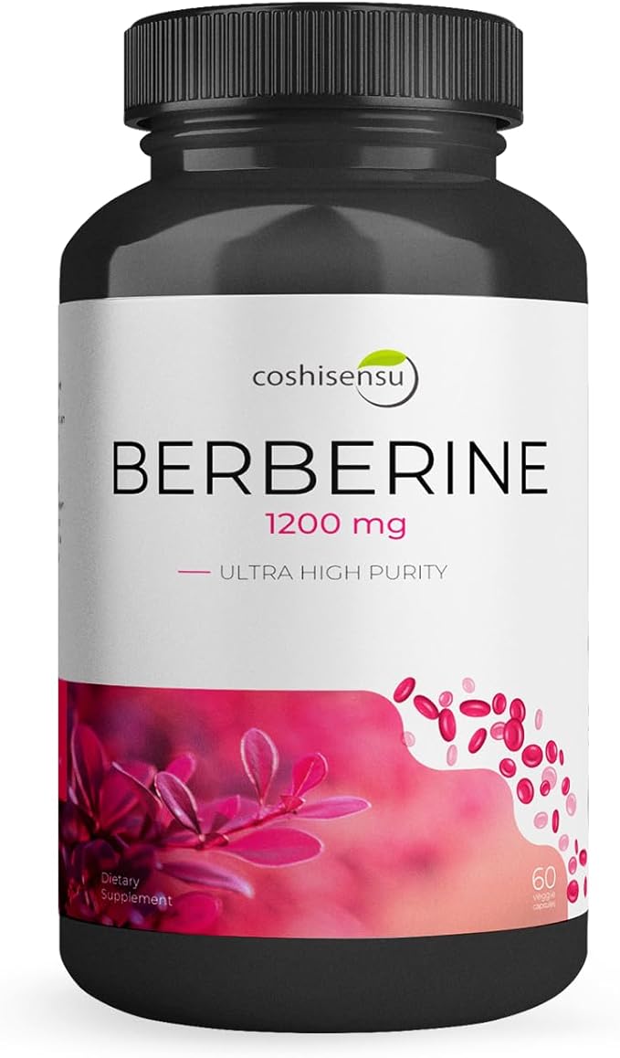 Berberine HCl 1200mg – High Potency Supplement for Blood Sugar Insulin &amp Weight Management – Non-GMO Gluten-Free Vegan Capsules – Heart &amp Metabolism Support Made in USA – 60 Count
