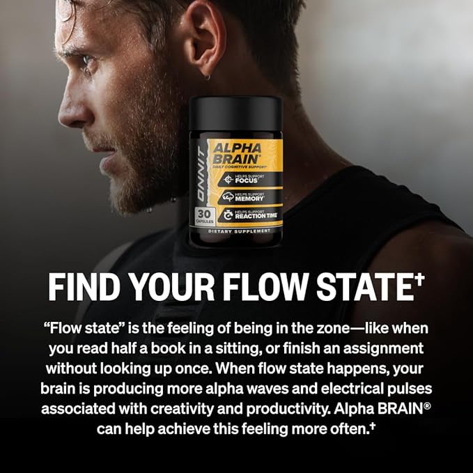 ONNIT Alpha Brain Nootropic Capsules for Men &amp Women IGEN Non-GMO Tested Memory Focus &amp Mental Clarity with L-Theanine and Vitamin B6 30 Count Each Pack of 3 (90 Capsules)
