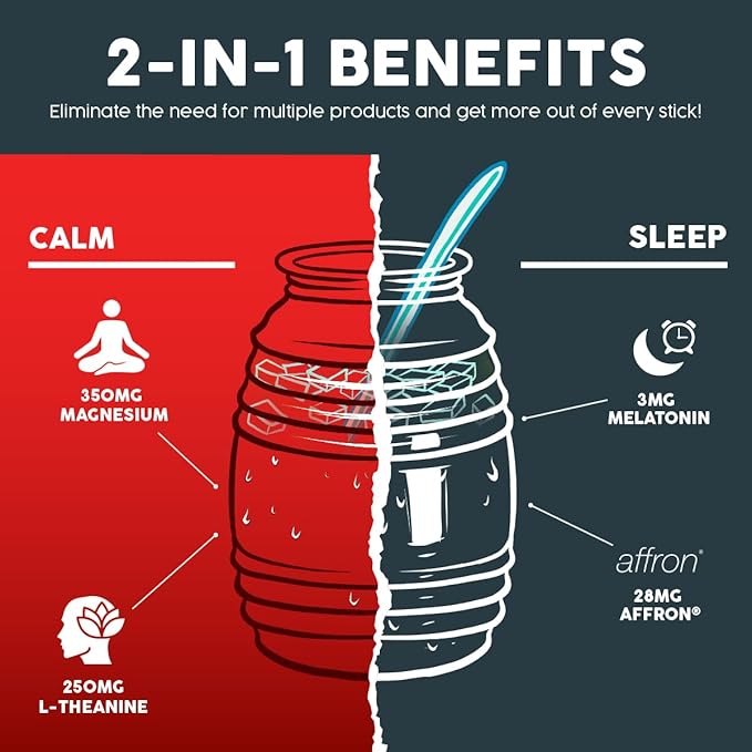 Salud 2-in-1 Sleep Aid + Calm Drink Mix Punch Ponche Flavor Melatonin Magnesium Saffron Extract L-Theanine Non-GMO Gluten Free Vegan Low Calorie 1g of Sugar (15 Servings)