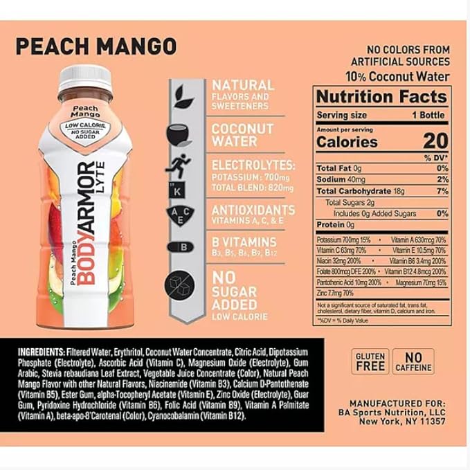 BEEQ BOX (Pack Of 9) BODYARMOR LYTE Sports Drink Variety Pack (16 fl. oz.)