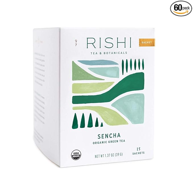 Rishi Tea &amp Botanicals Sencha Organic Green Tea 15 sachets (Pack of 2)
