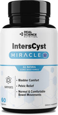 Real Science IntersCyst Miracle – All Natural Supplement for Interstitial Cystitis Relief and Constipation with Vitamins C D B12 &amp K + Nitric Oxide Support – Bladder &amp Kidney Health Support