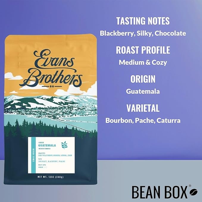 Organic Guatemala Codech Huehuetenango - Roasted by Evans Brothers Coffee - Whole Bean Coffee - 12 Ounce Bag