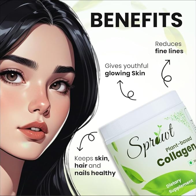 SENTA Plant Based Collagen Builder for Youthful &amp Glowing Skin. Collagen Powder for Men and Women. Collagen Supports Beautiful Skin Contains Amla Vitamin C and Guava (Pack of 1)