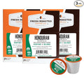 Fresh Roasted Coffee Organic Honduran Marcala | USDA Organic 100% Single Origin Kosher | Medium Roast 72 Pods for K Cup Brewers