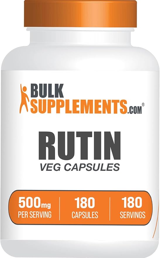 BulkSupplements.com Rutin 500mg Capsules - from Saphora Japonica Rutin Supplement Rutin Pills - Antioxidants Supplement - Vegan &amp Gluten Free 1 Capsule per Serving 180 Veg Capsules