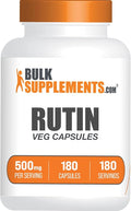BulkSupplements.com Rutin 500mg Capsules - from Saphora Japonica Rutin Supplement Rutin Pills - Antioxidants Supplement - Vegan &amp Gluten Free 1 Capsule per Serving 180 Veg Capsules