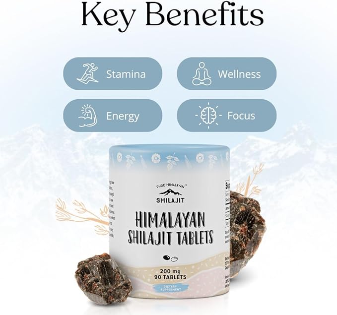 Pure Himalayan Shilajit for Men and Women 75 Servings of Purest Original Himalayan Shilajit Tablets 85+ Trace Minerals Fulvic Acid