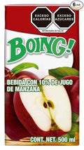 Jugo Boing Manzana | Apple Authentic Mexican Juice 500 ml Pack of 6