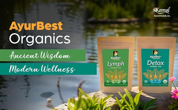 AyurBest Lymph Herbal Tea USDA Certified Organic Net Wt. 8 oz (227g) Loose Tea