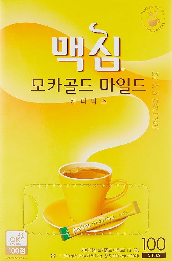 Maxim Mocha Gold Mild Coffee Mix 12g X 100pc (2.64 Pound)