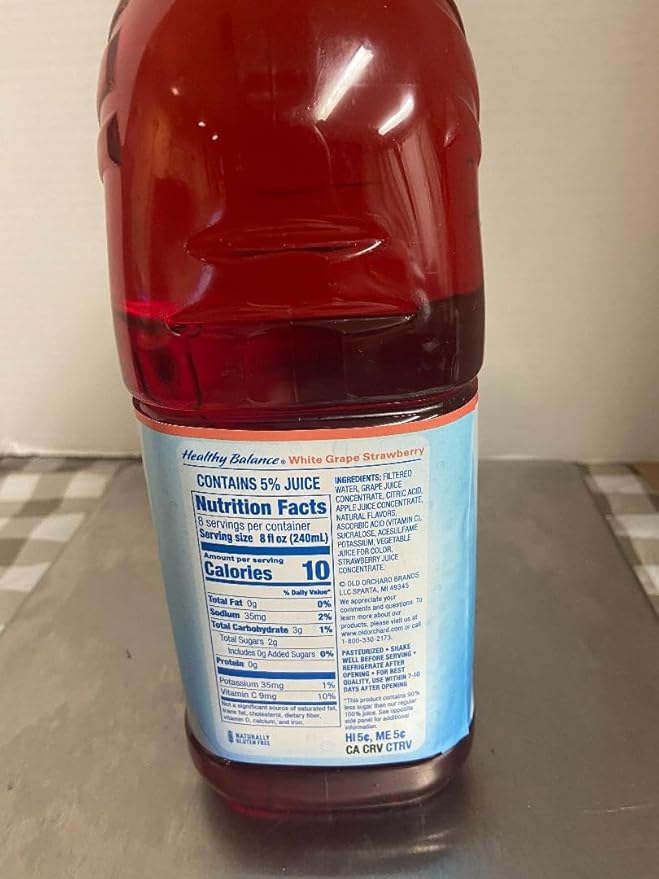 Old Orchard Healthy Balance White Grape + Strawberry Juice (1 Case of 6 EA 64 oz EA)