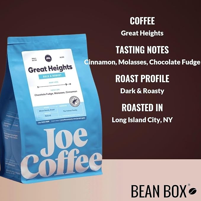 Bean Box Coffee Sampler - Roasted by Joe 4-Pack Freshly Ground Coffee Gourmet Coffee