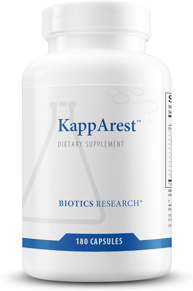 BIOTICS RESEARCH KappArest™ Turmeric Capsules Supplement - Curcuma Curcumin Boswellia Propolis Ginger 1150mg/Svg Supporting Ease Comfort &amp Non-Swelling Antioxidant High Absorption 180 Capsu