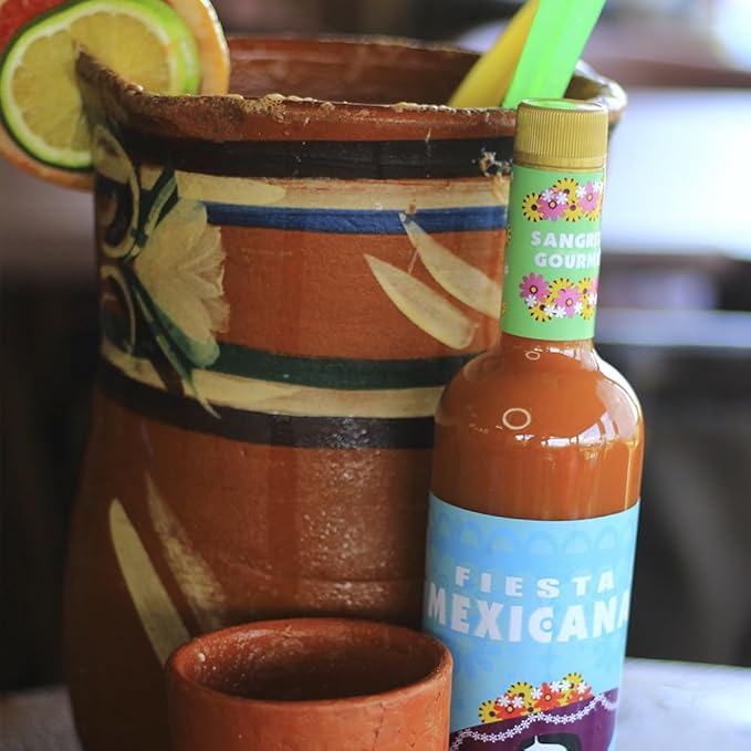 Artisan Sangrita by Fiesta Mexicana - Traditional Recipe - 100% Natural Orange Juice - 2536 oz (750 ml) Bottle - Alcohol Free - For All Kinds of Celebrations (Pack of 2)
