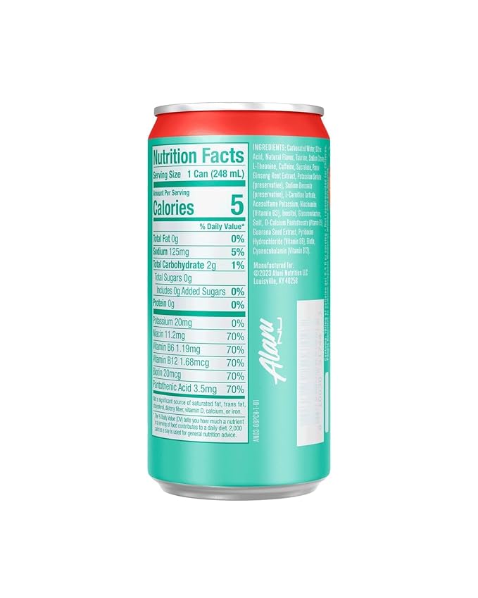 Mini Energy Drink - (Pack of 12) - Juicy Peach Flavor - Mini Energy Drink is a low-calorie lightly sweetened beverage that provides a refreshing and invigorating boost of energy - 8.4 Fl Oz Can