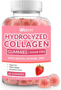 Collagen Gummies for Women Hydrolyzed Collagen Peptides Gummies with Biotin Collagen Supplements Gummy with Vitamin B12 C D Zinc for Hair Skin Nail