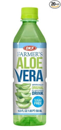 OKF Farmers Aloe Drink Sugar Free 16.9 Fl Oz ( PACK OF 20)