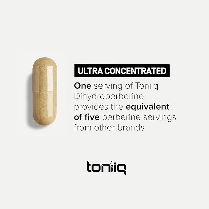 Toniiq Dihydroberberine Supplement - Ultra High Potency 1000mg Formula with GlucoVantage 10:1 Ceylon Cinnamon &amp 50:1 Milk Thistle - Third-Party Lab Tested