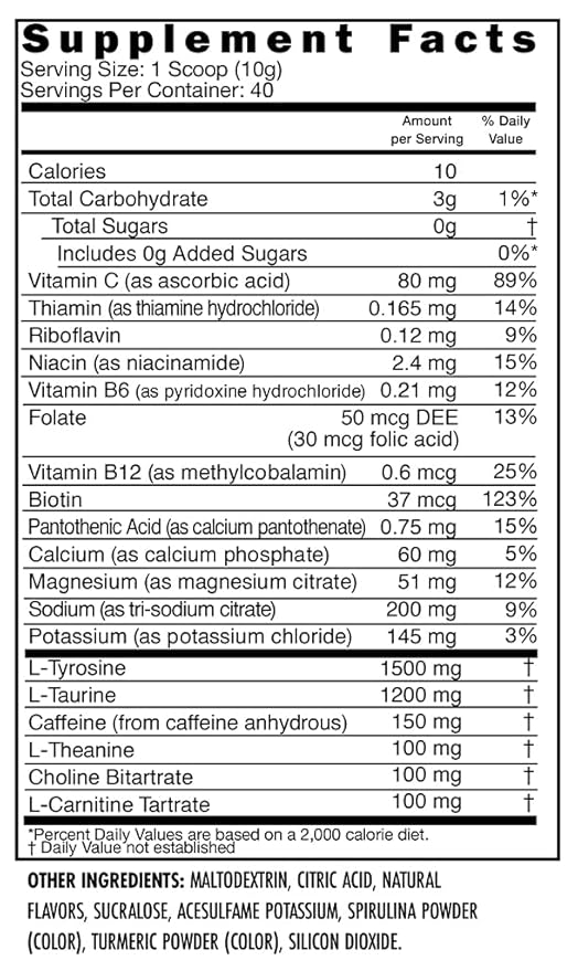 SNEAK Energy Drink Powder | Neon Punch | No Sugar. No Nasties. Just Natural Caffeine Focus-Boosting Nootropics | 40 Servings