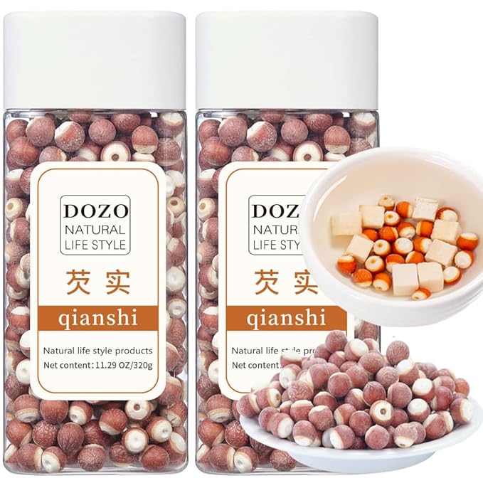 DOZO Gorgon Fruit Dried Fox Nuts Gorgon Euryale Natural Gordon Euryale Seed 22.5oz/640g Qian Shi Removing Dampness 芡实 鸡头米 芡實