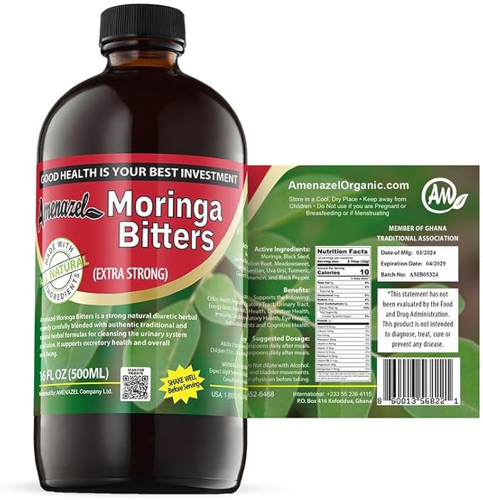 Amenazel Organic Moringa Bitters 16 fl oz