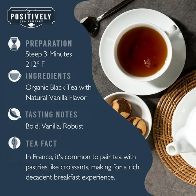 Organic Positively Tea Company French Breakfast Black Tea Loose Leaf 16 Ounce